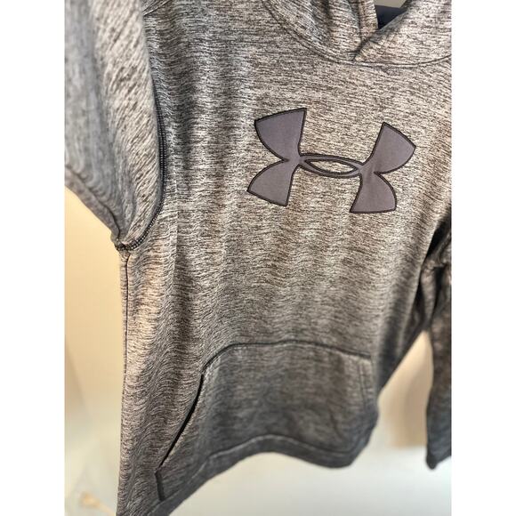 Under Armor Scuba Knit Marled Grey Hoodie Youth XL Athletic Sports School Fall - Picture 5 of 7